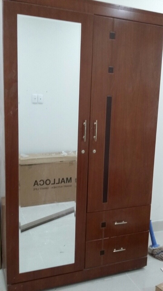 THANH LÝ TỦ ÁO 2 CÁNH 2 HỘC CÓ KÍNH
